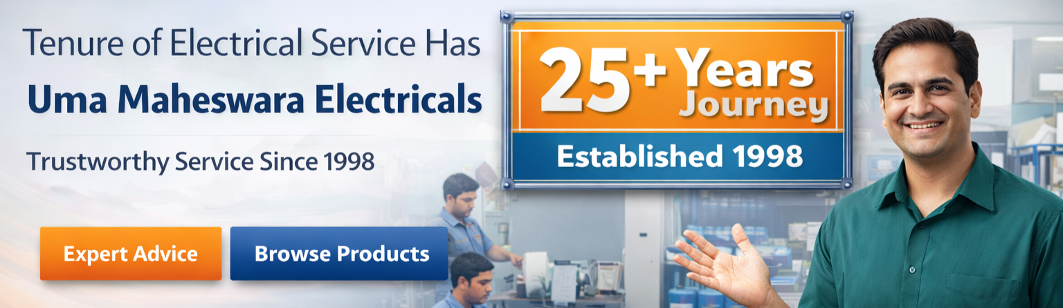 Uma Maheswara Electricals promotional banner