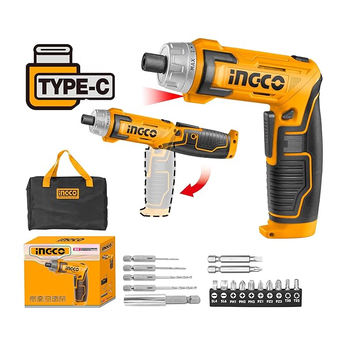 INGCO Screwdriver Machine 1/4 inch, 8V Screwdriver